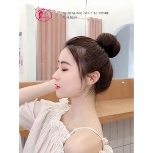 Fun Bun Cepol Instant Extension Black Hitam Brown Coklat