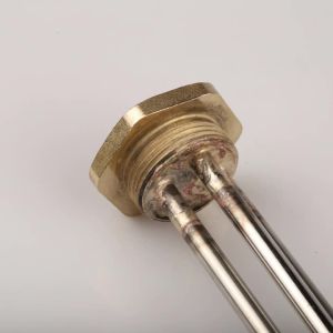 DN32 1-1/4" copper thread immersion water heater element with long Ariston thermostat42mm flange electric heat tube
