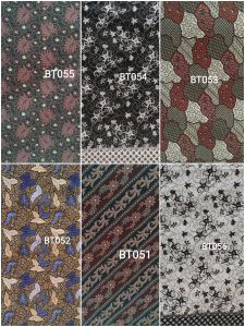 GOBEST 051-056 motif kain batik printing halus lembut motif mewah harga per 0.5meter bahan batik