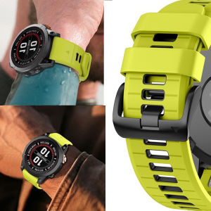 สายซิลิโคนทูโทนอย่างเป็นทางการสำหรับ Garmin fenix 7 7X Pro QuickFit สายนาฬิกาสำหรับ Garmin Forerunner 970/Fenix8 E 6 6X 5 5X