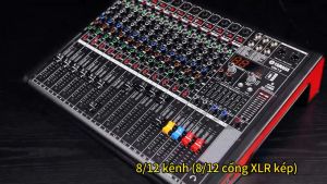 DM12 mixer liền công suất 99 DSP/48V DC/Bluetooth/7 Equalizer /8Ohm 850W x2 kênhMỗi kênh có thể điều chỉnh âm cao âm trung và âm trầm độc lập