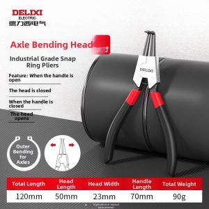 DELIXI Electric | Internal and External Retaining Ring Pliers Small Set Multifunction Spring Clip Expander