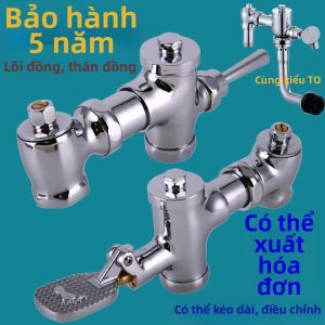 Van Xả Toilet Chân Đạp Tay Điều Chỉnh