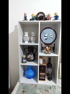 KE ชั้นเก็บของ ประกอบง่าย ตู้เก็บของพื้นห้องนอน ชั้นไม้ ชั้นวางของอเนกประสงค์ ตู้โชว์ ชั้นวางของ ชั้นหนังสือ ชั้นอเนกประสงค์