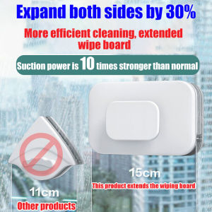 ✨Glass is shiny on both sides✨double sided window cleaner magnetic Glass Wiper 10 times the suction power window cleaning tools for high windows 抹窗口神器 double sided magnetic window glass cleaner wiper for window 洗窗口神器