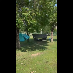 Portable Flat Hanging Hammock–Lightweight & Easy Setup for Camping Backpacking & Outdoor Relaxation