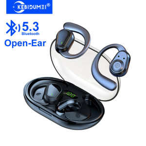Kebidumei | KEBIDUMEI Open-Ear Bluetooth 5.3 Earphones Ear Hook Headphones HiFi Stereo Waterproof Wireless Headset Noise Reduction Earbuds
