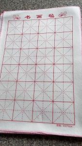 Thảm lót giấy bằng nỉ len viết thư pháp có ô mễ viết thư pháp dễ dàng không dây mực ra bàn kích thước 50x70cm