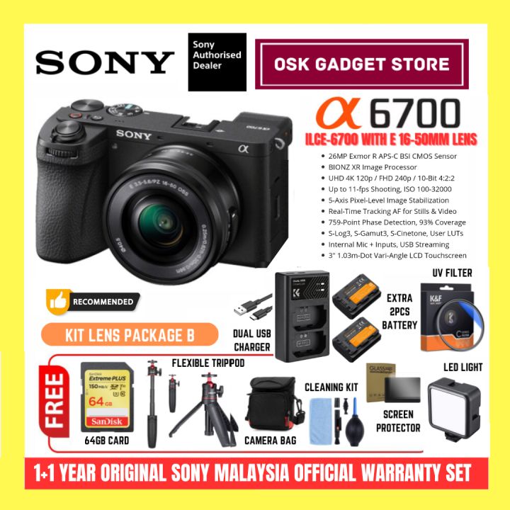 Sony ILCE-6700 ILCE6700 A6700 Mirrorless Camera 26MP 4K