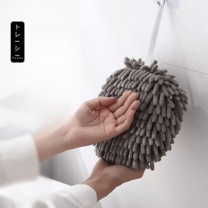 Khăn lau tay có móc treo bếp vải san hô khăn lau bếp cao cấp có móc treo siêu thấm