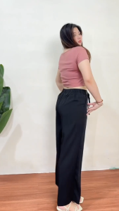 (M-XL) Plussize Wideleg Trouser Slacks Pants Garter Back Formal Casual Suit Pants for Women #A243