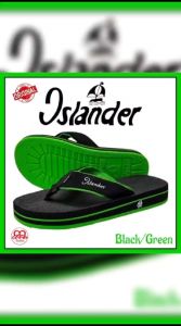 Islander Black/Green Mens non-slip rubber soles colored Slippers 100% Authentic and Original (Makapal)