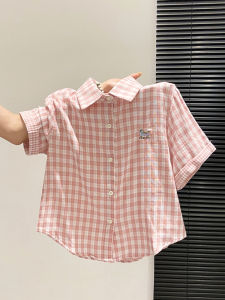 LUOSHAO | Pink Check New Summer Style Polo Shirt