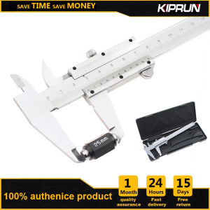 KIPRUN Vernier Caliper 0-150mm Stainless Steel Vernier Caliper Gauge Measurement Tool 0.02mm High Precision Caliper Manual Caliper with Protective Box