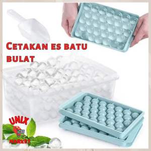 Cetakan Es Batu Bulat 33 Grid / Alat Pencetak Puding Jelly 33 Kotak / Ice Cube Tray Sekat Cetak Bentuk Bola Food Grade cetakan serbaguna bulat