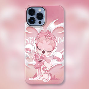 Cute Cartoon Pop Mart Case 15 pro Max Anti-Fall Personality 14 Female 13 Blind Box Series Figurine Design