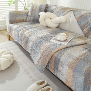 Cotton Sofa Cushion Love Heart Simplicity Living Room Seat Cushions Pure Cotton Gray Non Slip Cover Towel Backrest Neutral All Year Round Sofa Cushion