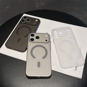 Ultra Slim Matte Magnetic Phone Case For 17 Air 16 15 14 Pro Max Plus For MagSafe Translucent Soft TPU Full Lens Cover For iPhone 17 Pro Max Anti-Fingerprints Lightweight Protection Casing