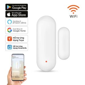 Tuya WiFi Thông Minh Cảm Biến Cửa Đóng Mở Đầu Báo Với Smartlife Ứng Dụng Điều Khiển Alexa Google Home Khả Năng Tương Thích Cho Nhà Thông Minh