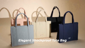 Túi tote vải canvas nữ Natoli có khóa kéo to thời trang đựng laptop Elegant Shockproof Tote Bag T17