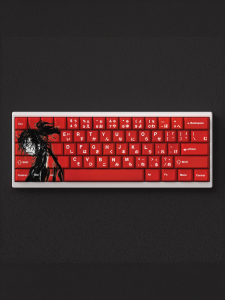 Wenshao Wandering Knight Keycaps Height PBT Surface Second Dimension Theme Compatible with 60 65 68 Keyboards