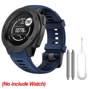 NotoCity for Garmin Instinct Band，Soft Silicone Replacement Watch Strap Compatible with Garmin Instinct 2/ Solar/Tactical(Black)