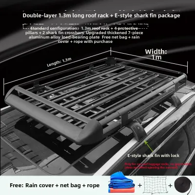 Modern SUV Roof Rack Off-Road Travel Car Top Carrier Frame Modification Aluminum Alloy Load Capacity up to 70kg for Various Car Models