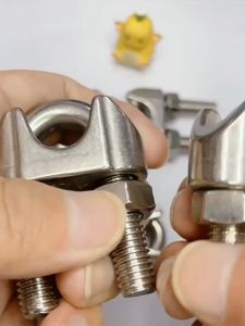 10pcs Klem Kawat Sling Klem Seling 2-3mm Pengait Kawat Seling Stainless Crimp Ferrule M4 Wire Rope Clip Ss 304 Crimp Ferrule