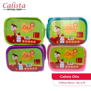 [CALISTA OITA SET 20 PCS] FOOD KONTAINER SET KOTAK PENYIMPANAN MAKANAN MULTIFUNGSI TOPLES SET KULKAS