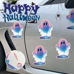 10ชิ้นรูปลอกไวนิลกันน้ำสติกเกอร์ฮาโลวีนติดรถผีน่ารักกันชนรถจักรยานยนต์อุปกรณ์เสริมของประดับหน้าต่างภายนอกแบบตลก