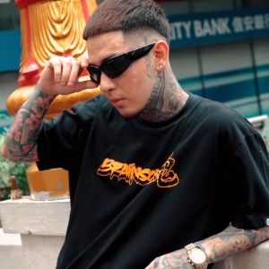 Oni Warrior - BrainsOut Clothing -  White TShirt for Men and Women