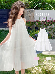 SHANGLEXIONG | Elegant Childrens Midi Dress Summer Lightweight
