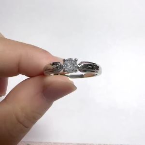 Huitan Simple Style Women Ring Inlaid Shiny CZ Fashion Party Versatile Engagement Gold Color/Silver Color Accessories Jewelry