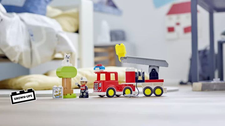 LEGO DUPLO Town 10969 Fire Truck (21 Pieces) Building Blocks for Kids (2 Tahun+)