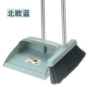 Soft Bristle Broom And Dustpan Set Non-Stick Hair Household Cleaning Tools Combination for Sweeping Floors Plastic Material