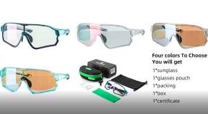 ROCKBROS Children Cycling Sunglasses Lightweight UV Protection Photochromic Polarized Lens Outdoor Sports Goggles