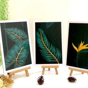 WALLDECOR HIASAN DINDING TROPICAL MINIMALIS ABSTRAK 20X30 CM WALLDECOR PAJANGAN POSTER HIASAN KAMAR DEKORASI KAYU MINIMALIS