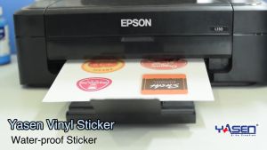 Yasen Vinyl Glossy Transparen Sticker A4 Size 20 Sheets Waterproof High Quality Vinyl Sticker