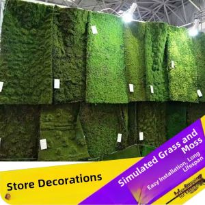 Artificial Green Wall Moss Lawn Bonsai Window Fake Moss Forest Series Soft Decoration Landscape Simulation Plant Garden Decor