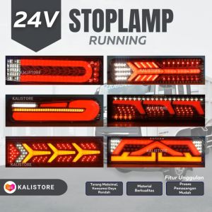 1 Set - 24Volt Stoplamp Rem Belakang Running Untuk Truck Kendaraan Besar - Part 3