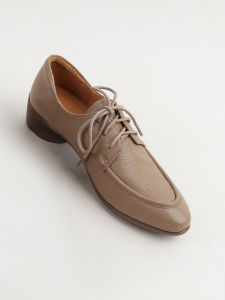 Comfortable Commute Womens Deep Mouth Genuine Sheepskin Chunky Heel Single Shoes Casual Cross Buckle Fashion Footwear