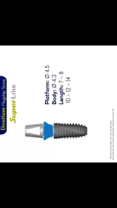 Trụ Răng Implant Dentium SuperLine Ø 4.5mm (Chiều Dài 7mm - 14mm) - Chính Hãng