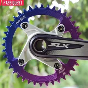 PASS QUEST 104BCD จักรยาน Chainring ที่มีสีสัน/เงินรอบ32/34/36/40/42/46/48T Chainwheel สำหรับ SLX 4-Claw Crank 104BCD Crank