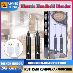 Pembuih Susu Pengocok Telur Handheld Blender Milk Frother Electric Mixer Portable Egg Beater USB Rechargeable