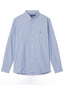 Oxford Fabric Long Sleeve Business Shirt for Men DIVPOLO Paul Spring 2025 Standard Fit Breathable Cotton Polyester Blend