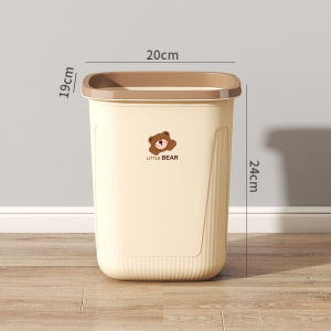 Square Large Capacity Trash Can Home Use Uncovered Bedroom Bathroom Kitchen Popular Paper Basket Living Room Warmth Trash Bin