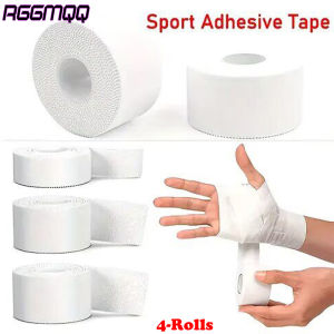 4-Rolls Athletic Sports Tape | Very Strong Easy Tear NO Sticky Residue | Best Tape for Athlete & Trainers | Fingers Ankles Wrist