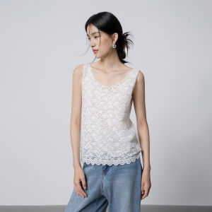 Lace Decorated Versatile Spring New Textured Camisole