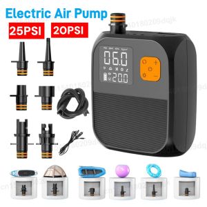Electric paddleboard Pump Rechargeable 20/25PSI SUP Pump Dual-Stage Inflation Portable Electric Pump for Kayaks windows SUPs