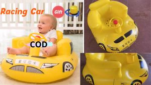 COD Sofa bayi / kursi bayi pompa untuk belajar duduk makan main dan mandi ada musik Sofa Tiup Bayi Kursi Tiup Belajar Duduk Bebek Musik Bisa untuk Mandi Dan Pelampung